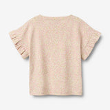 Wheat Main T-skjorte S/S Ally T-Shirt 9422 coral flowers
