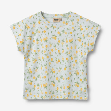 Wheat Main T-skjorte S/S Bette T-Shirt 9663 summer blue citrus