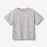 Wheat Main T-skjorte S/S Ella T-Shirt 2528 powder blue flowers