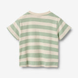 Wheat Main T-shirt S/S Liam T-Shirt 9647 mint stripe