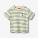 Wheat Main T-shirt S/S Liam T-Shirt 9647 mint stripe