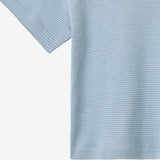 Wheat Main T-shirt S/S Tommy T-Shirt 9641 faded blue stripe
