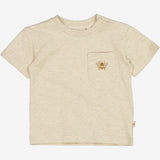 T-skjorte Bie Broderi | Baby - buttermilk melange