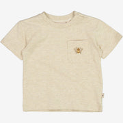 T-skjorte Bie Broderi | Baby - buttermilk melange