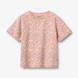 Wheat Main T-skjorte Ella T-Shirt 9876 magenta heart flowers