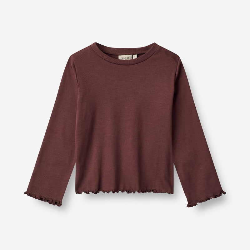 Wheat Main  T-skjorte Else Jersey Tops and T-Shirts 2118 aubergine