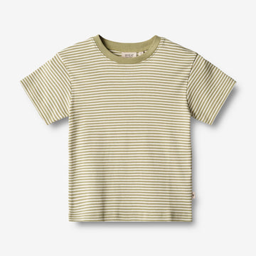 Wheat Main  T-skjorte Fabian Jersey Tops and T-Shirts 4126 sage green stripe