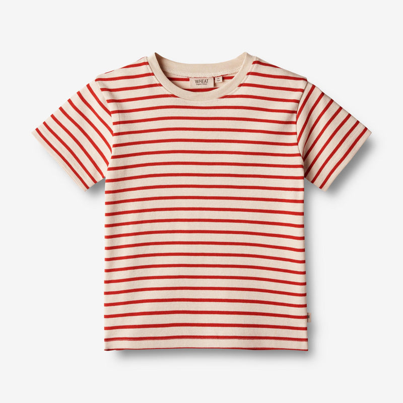 Wheat Main  T-skjorte Fabian Jersey Tops and T-Shirts 2078 red stripe