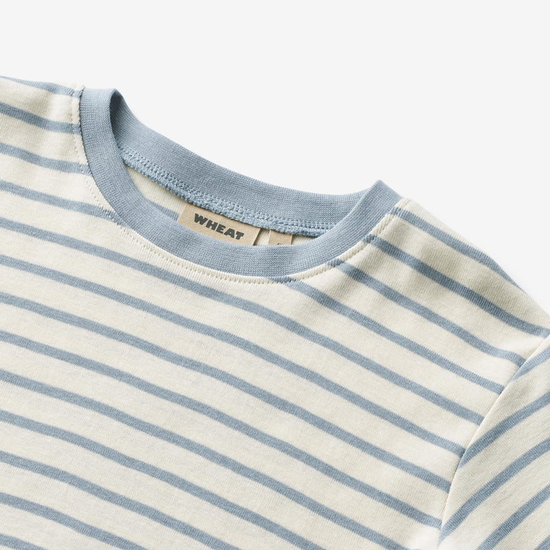 Wheat Main T-skjorte Fabian Jersey Tops and T-Shirts 1479 shell stripe
