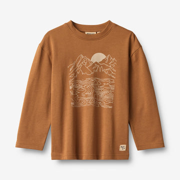 Wheat Main T-skjorte L/S Adam T-Shirt 9719 warm hazel