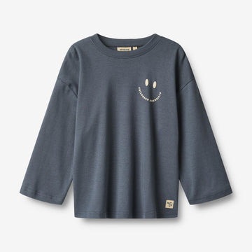 Wheat Main T-skjorte L/S Axe T-Shirt 1292 greyblue