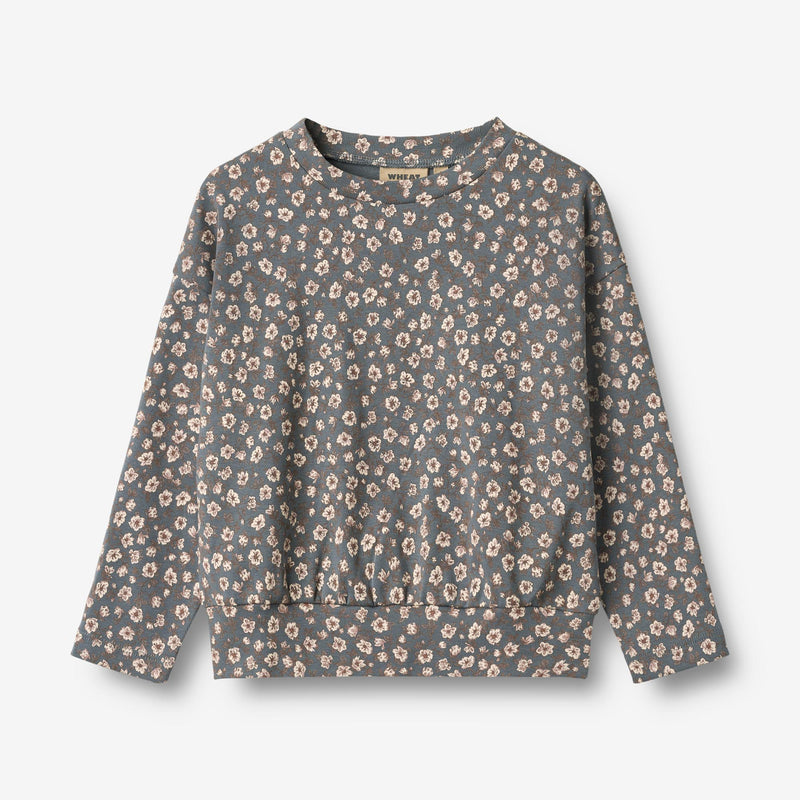 Wheat Main T-skjorte L/S Beathe Jersey Tops and T-Shirts 9571 stormy weather magnolia