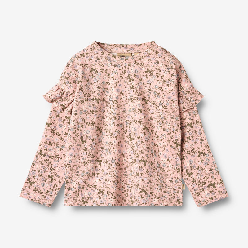 Wheat Main T-skjorte L/S Belinda Jersey Tops and T-Shirts 9536 rose powder flowers