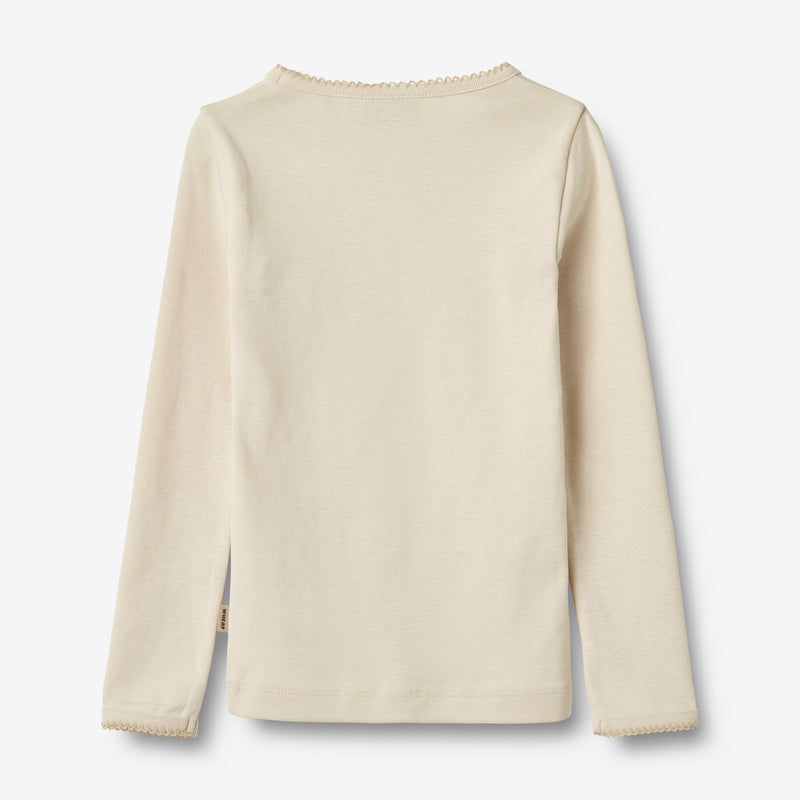 Wheat Main T-skjorte L/S Belis Jersey Tops and T-Shirts 3129 eggshell