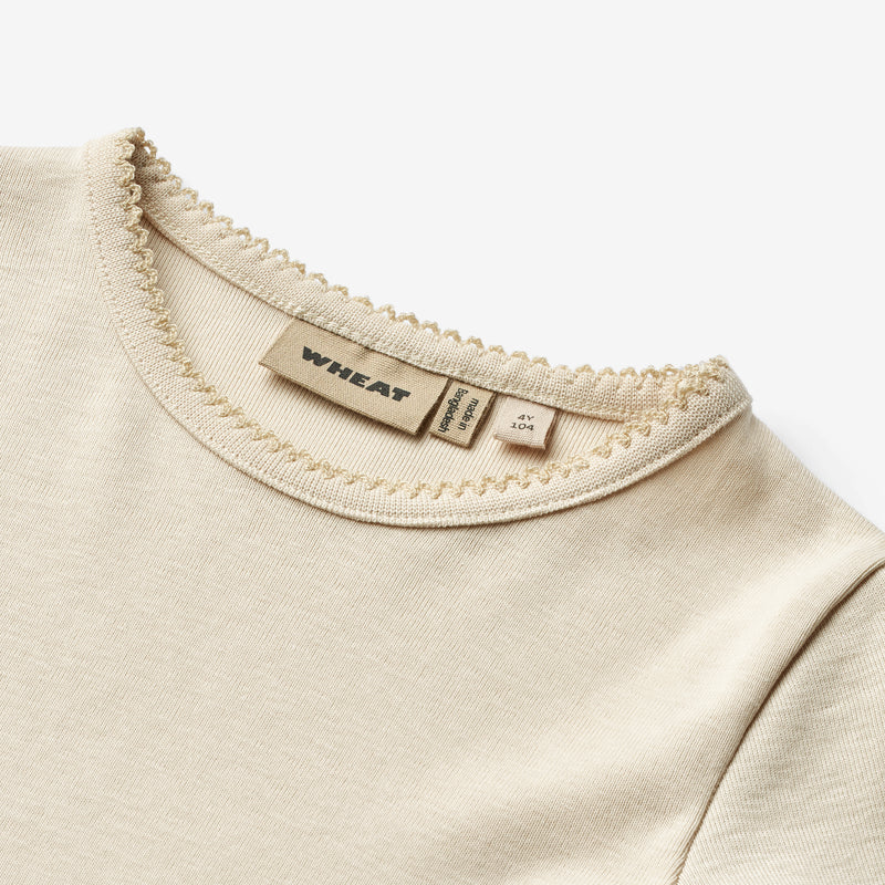 Wheat Main T-skjorte L/S Belis Jersey Tops and T-Shirts 3129 eggshell