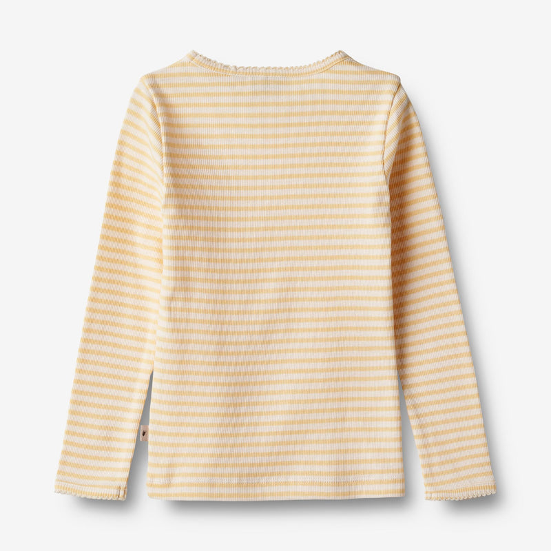 Wheat Main  T-skjorte L/S Belis Jersey Tops and T-Shirts 5002 pale apricot stripe