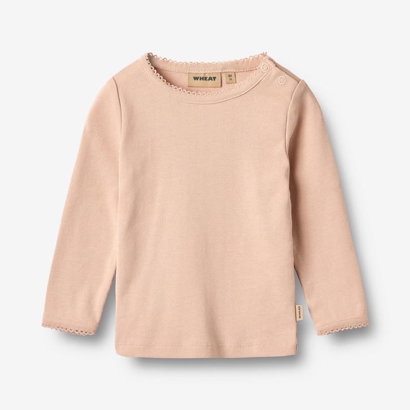 Wheat Main T-skjorte L/S Belis Jersey Tops and T-Shirts 2032 rose dust