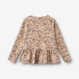 Wheat Main T-skjorte L/S Carolina T-Shirt 9769 soft sand flower wine