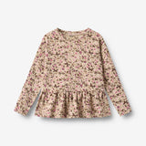 Wheat Main T-skjorte L/S Carolina T-Shirt 9769 soft sand flower wine
