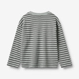 Wheat Main T-skjorte L/S Dallas Jersey Tops and T-Shirts 1396 soft blue stripe