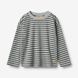 Wheat Main T-skjorte L/S Dallas Jersey Tops and T-Shirts 1396 soft blue stripe