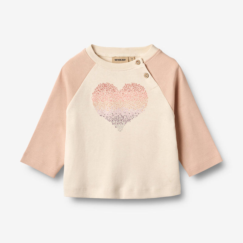 Wheat Main T-skjorte L/S Darrin Jersey Tops and T-Shirts 2032 rose dust