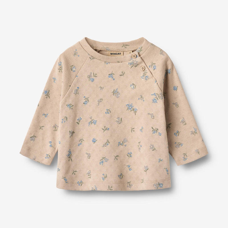 Wheat Main T-skjorte L/S Darrin Jersey Tops and T-Shirts 9573 warm sand flowers