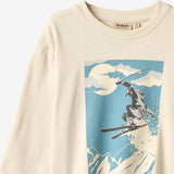 Wheat Main T-skjorte L/S Dixie Print T-Shirt 3191 offwhite