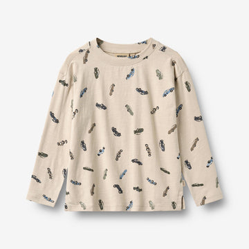 Wheat Main T-skjorte L/S Ebbe T-Shirt 9214 cars