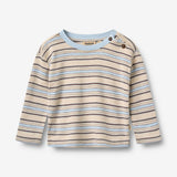 Wheat Main T-skjorte L/S Ebbe T-Shirt 9877 multi blue stripe