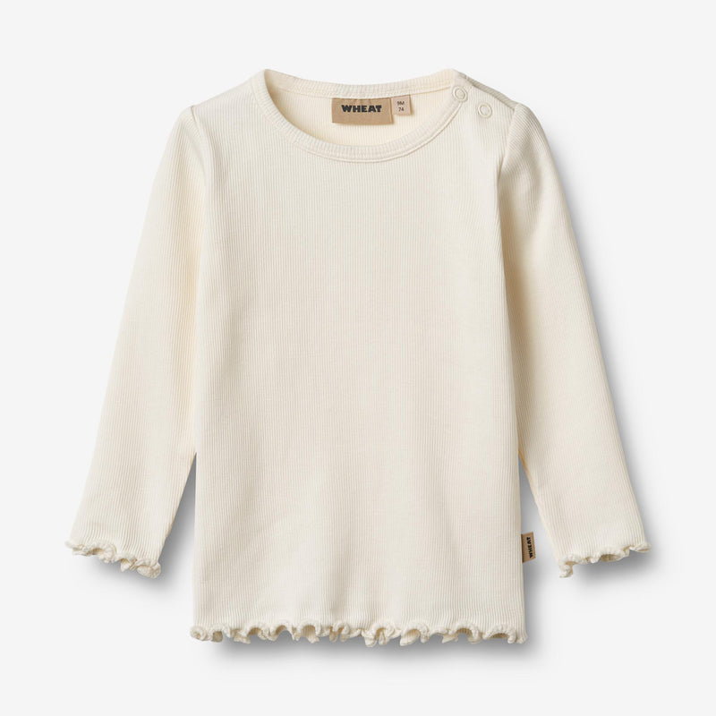 Wheat Main T-skjorte L/S Ida Jersey Tops and T-Shirts 3182 ivory 