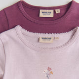 Wheat Main T-skjorte L/S Ida T-Shirt 3118 eggplant