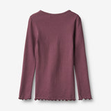 Wheat Main T-skjorte L/S Ida T-Shirt 3118 eggplant
