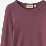 Wheat Main T-skjorte L/S Ida T-Shirt 3118 eggplant