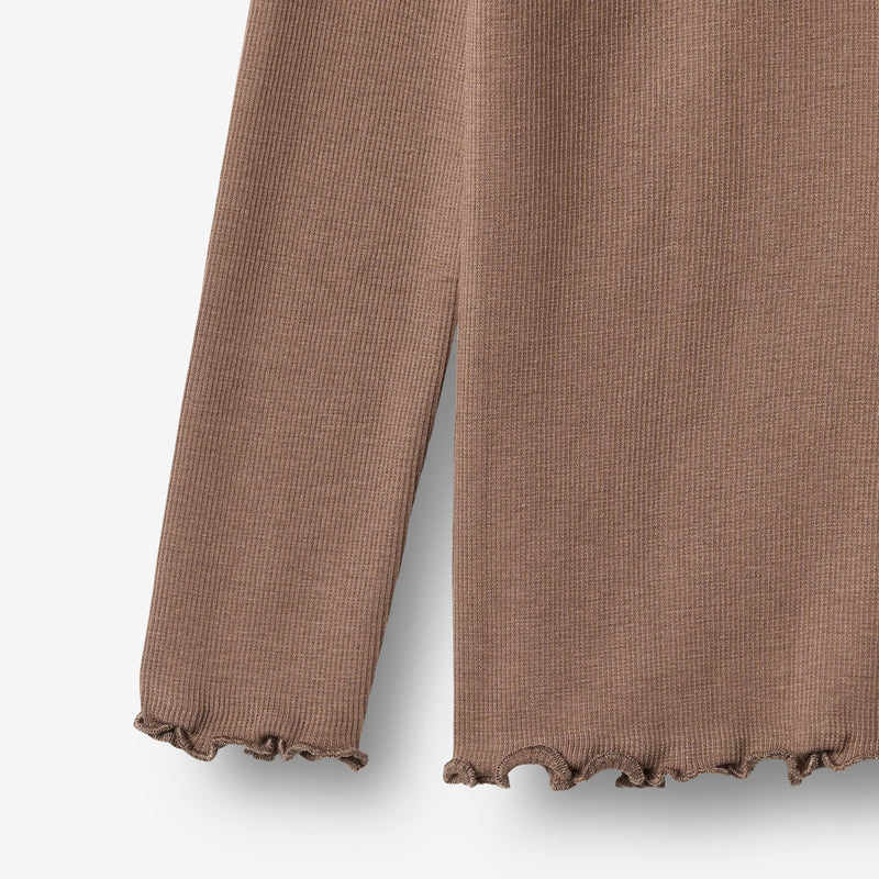 Wheat Main T-skjorte L/S Ida T-Shirt 9573 toffee brown