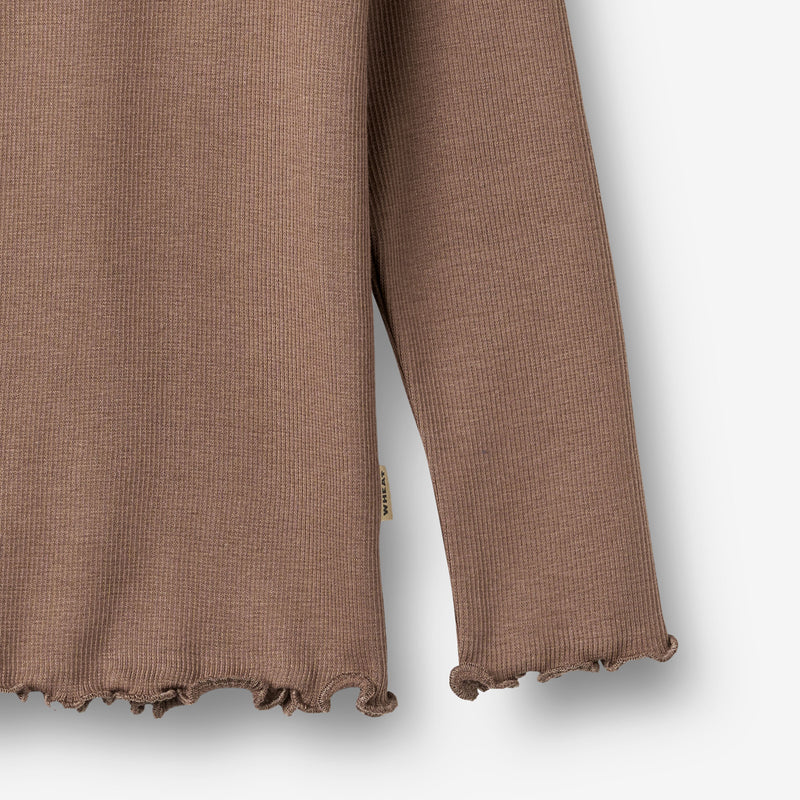 Wheat Main T-skjorte L/S Ida T-Shirt 9573 toffee brown