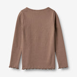 Wheat Main T-skjorte L/S Ida T-Shirt 9573 toffee brown