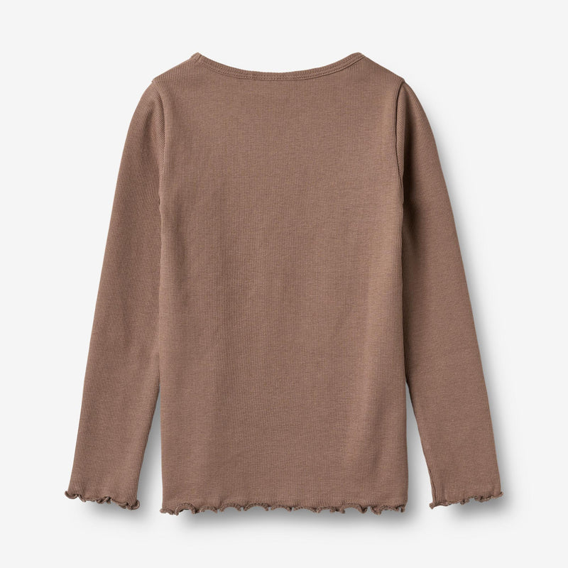 Wheat Main T-skjorte L/S Ida T-Shirt 9573 toffee brown