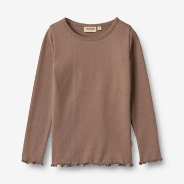 Wheat Main T-skjorte L/S Ida T-Shirt 9573 toffee brown