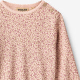 Wheat Main T-skjorte L/S Marit T-Shirt 9898 dime rose small flowers