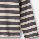 Wheat Main T-skjorte L/S Milo T-Shirt 1309 greyblue stripe