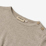 Wheat Main T-skjorte L/S Milo T-Shirt 0072 gravel melange