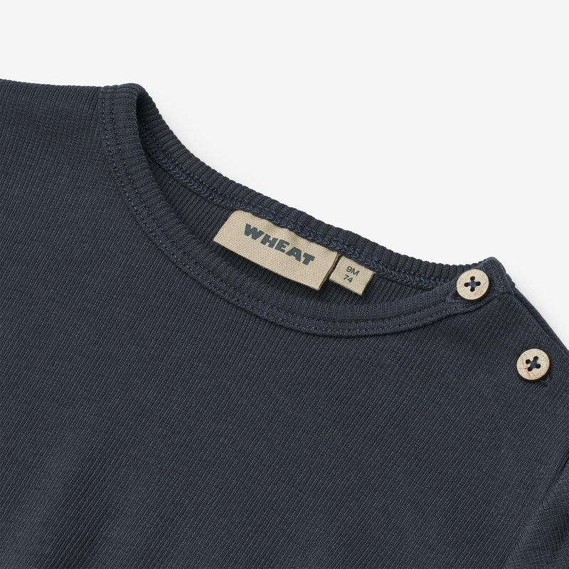 Wheat Main T-skjorte L/S Milo T-Shirt 1432 navy