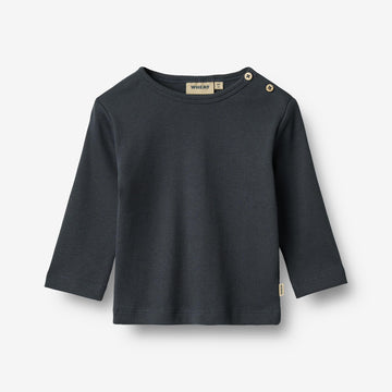 Wheat Main T-skjorte L/S Milo T-Shirt 1432 navy