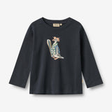 Wheat Main T-skjorte L/S Monty Jersey Tops and T-Shirts 1432 navy
