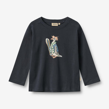 Wheat Main T-skjorte L/S Monty Jersey Tops and T-Shirts 1432 navy
