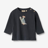 Wheat Main T-skjorte L/S Monty Jersey Tops and T-Shirts 1432 navy