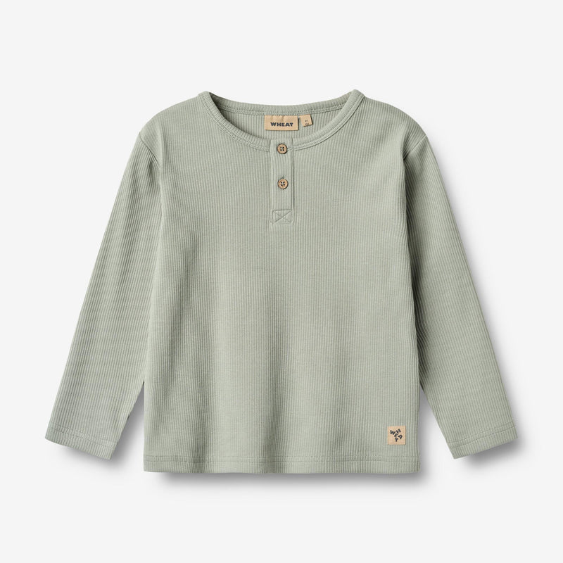 Wheat Main T-skjorte L/S Morris Jersey Tops and T-Shirts 5050 morning mist