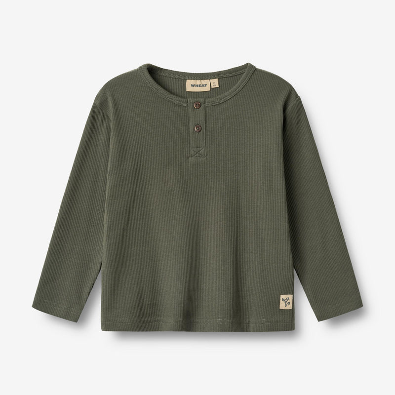 Wheat Main T-skjorte L/S Morris Jersey Tops and T-Shirts 9576 winter forest