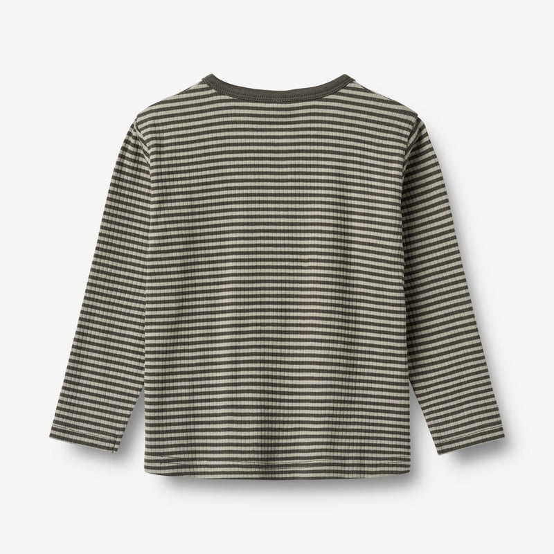Wheat Main T-skjorte L/S Morris Jersey Tops and T-Shirts 9577 winter forest stripe